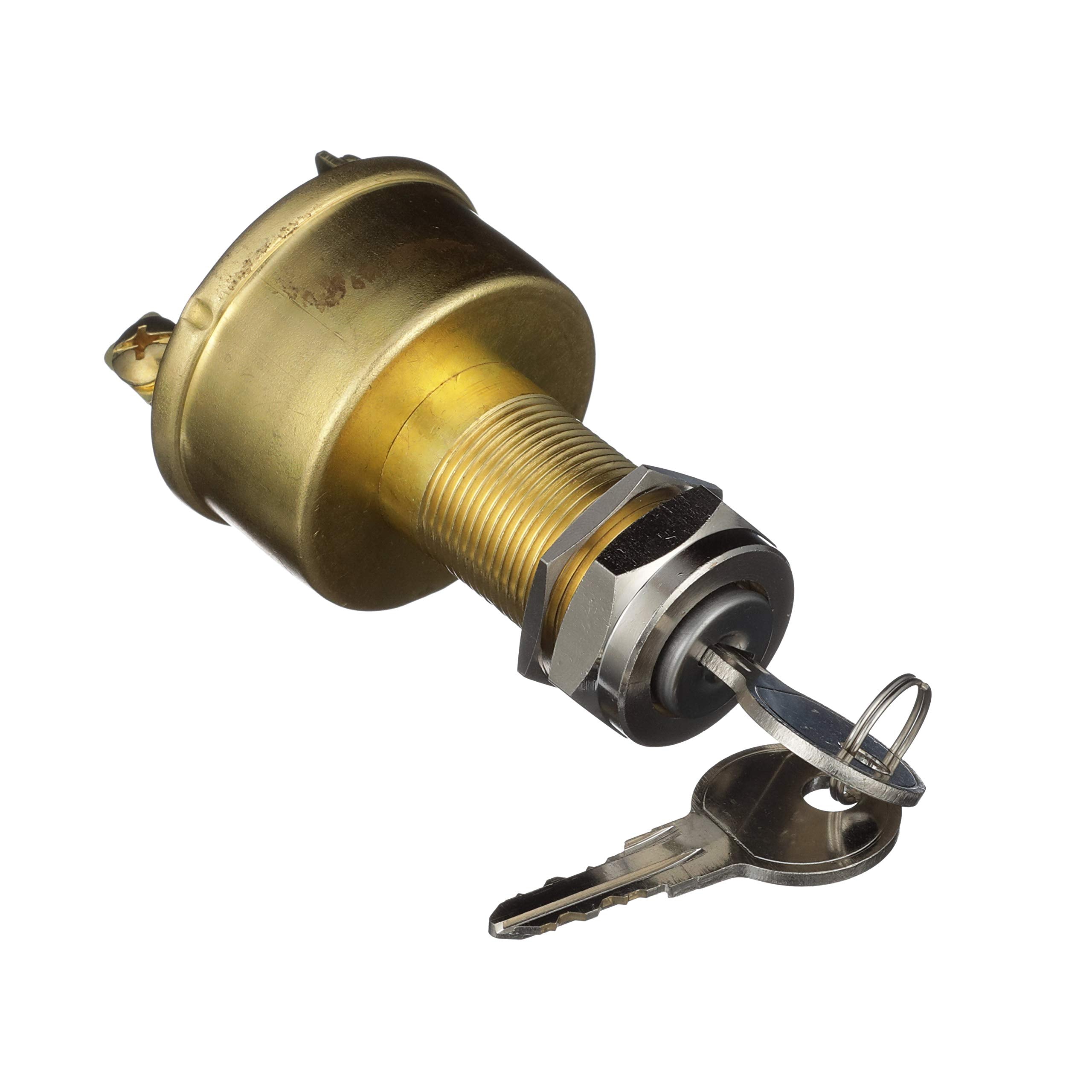 SEACHOICE ignition switch with two keys included for immediate use on a boat.