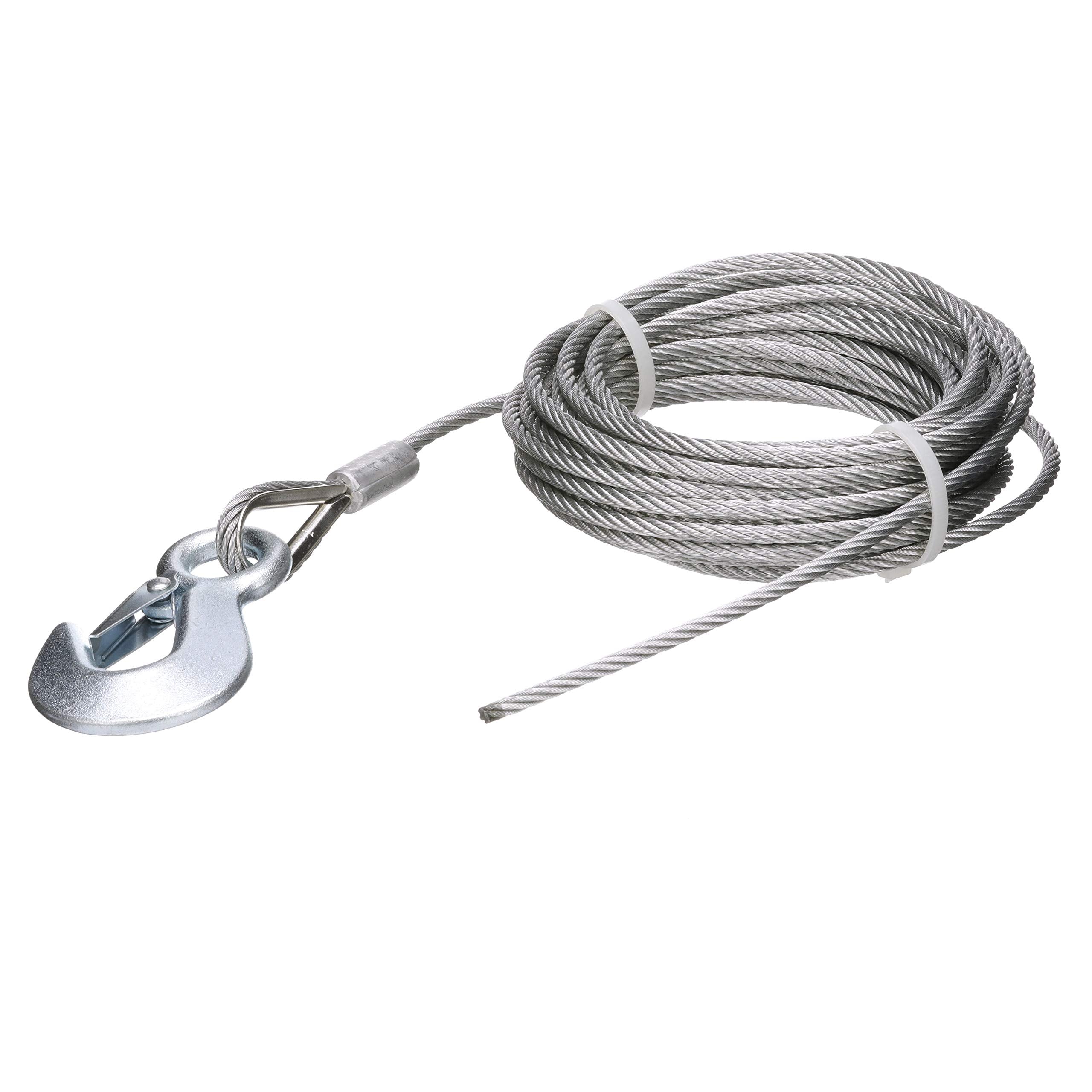 Seachoice galvanized winch cable resists corrosion in marine conditions