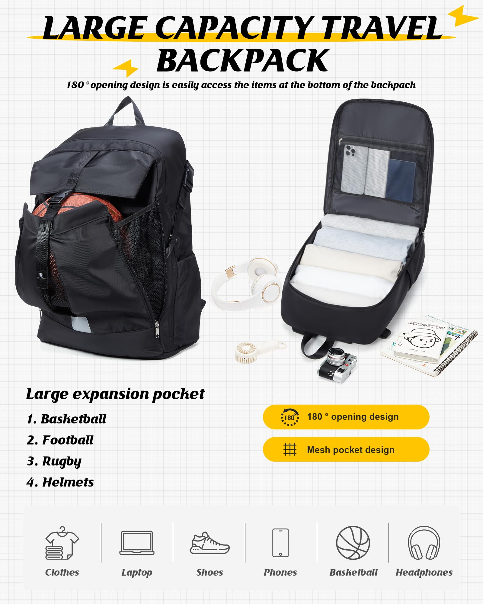 SEAFEW helmet backpack reflective piping enhances nighttime visibility