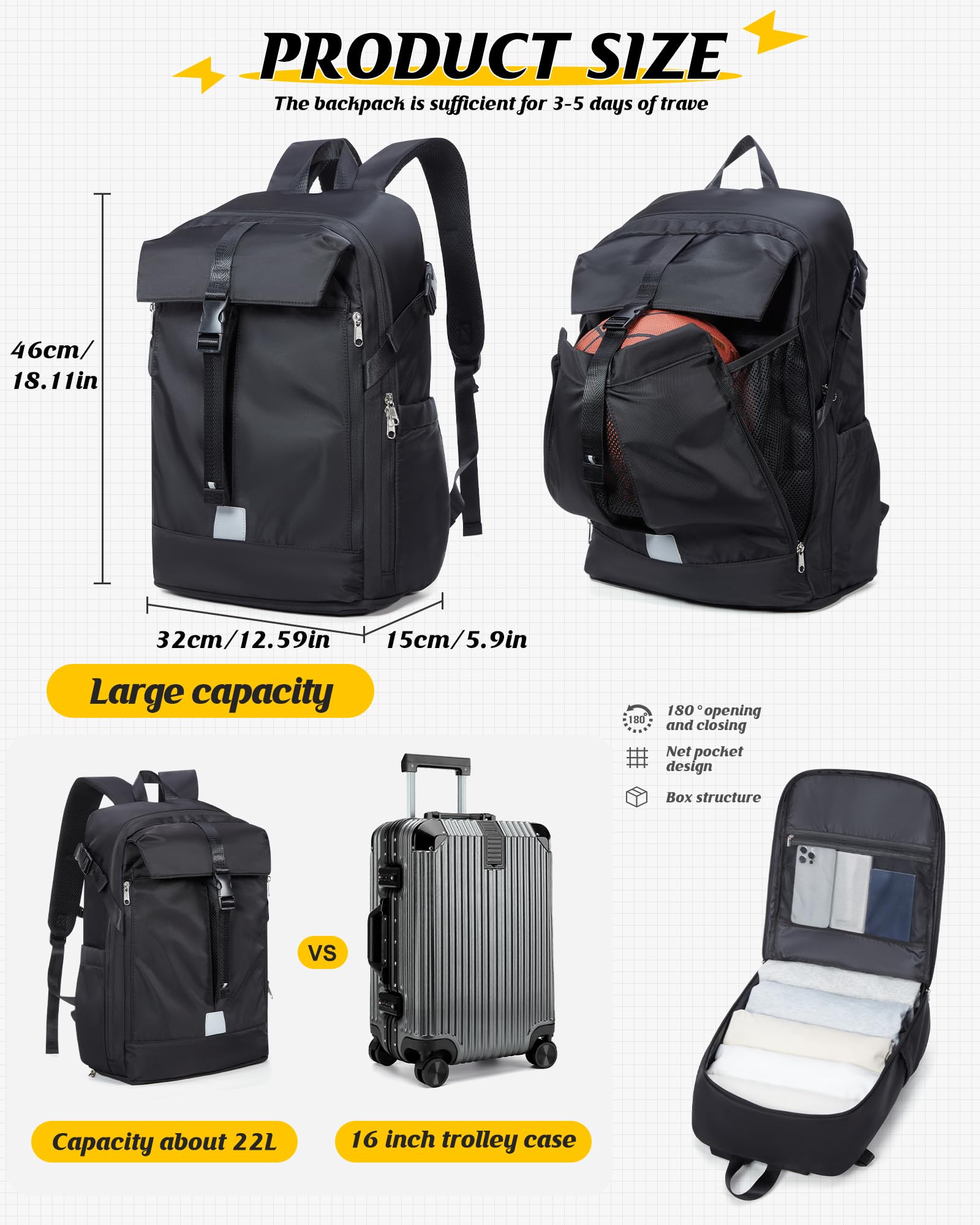 SEAFEW helmet backpack two main compartments separate gear for quick access
