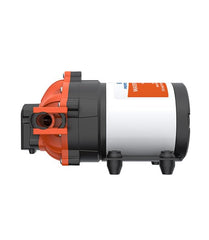 SEAFLO 53-Series nameplate close-up shows 12V and 60 PSI capability