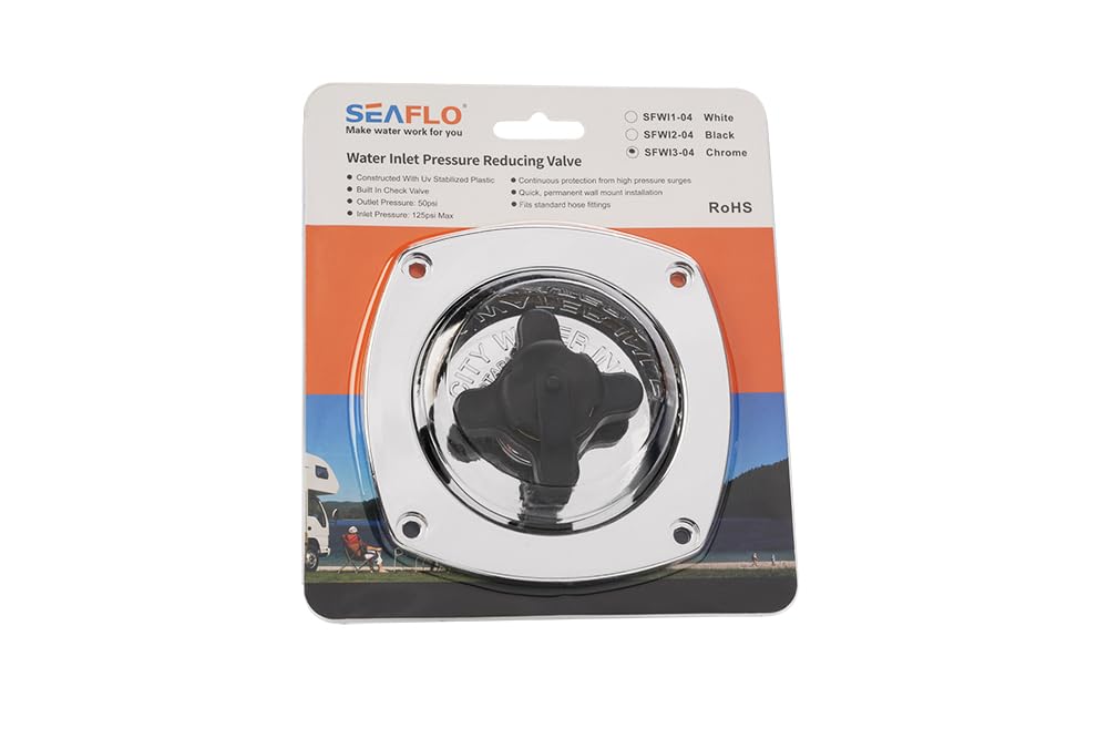 SEAFLO packaged chrome components support quick, tidy installations
