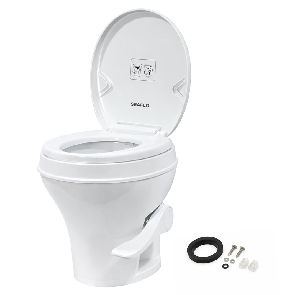 SEAFLO RV toilet with comfort height for easy seating during long trips