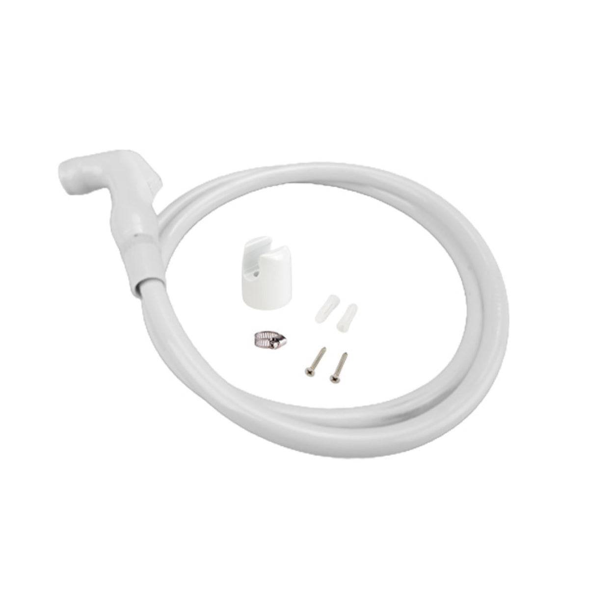 SEAFLO RV toilet hand sprayer in white for easy, water-saving bowl rinsing on the go