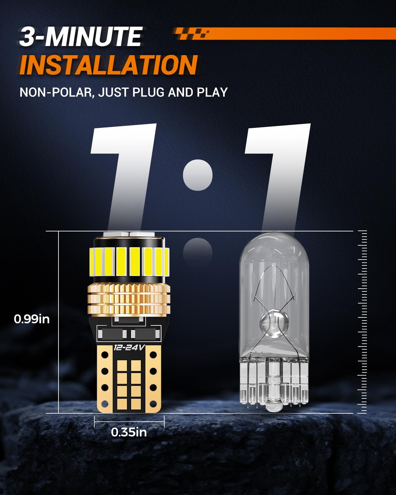SEALIGHT 194 interior dome and map light example with bright 6500K illumination