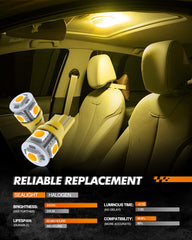 SEALIGHT 194 Amber 2000K interior dome light enhances cabin visibility and atmosphere.