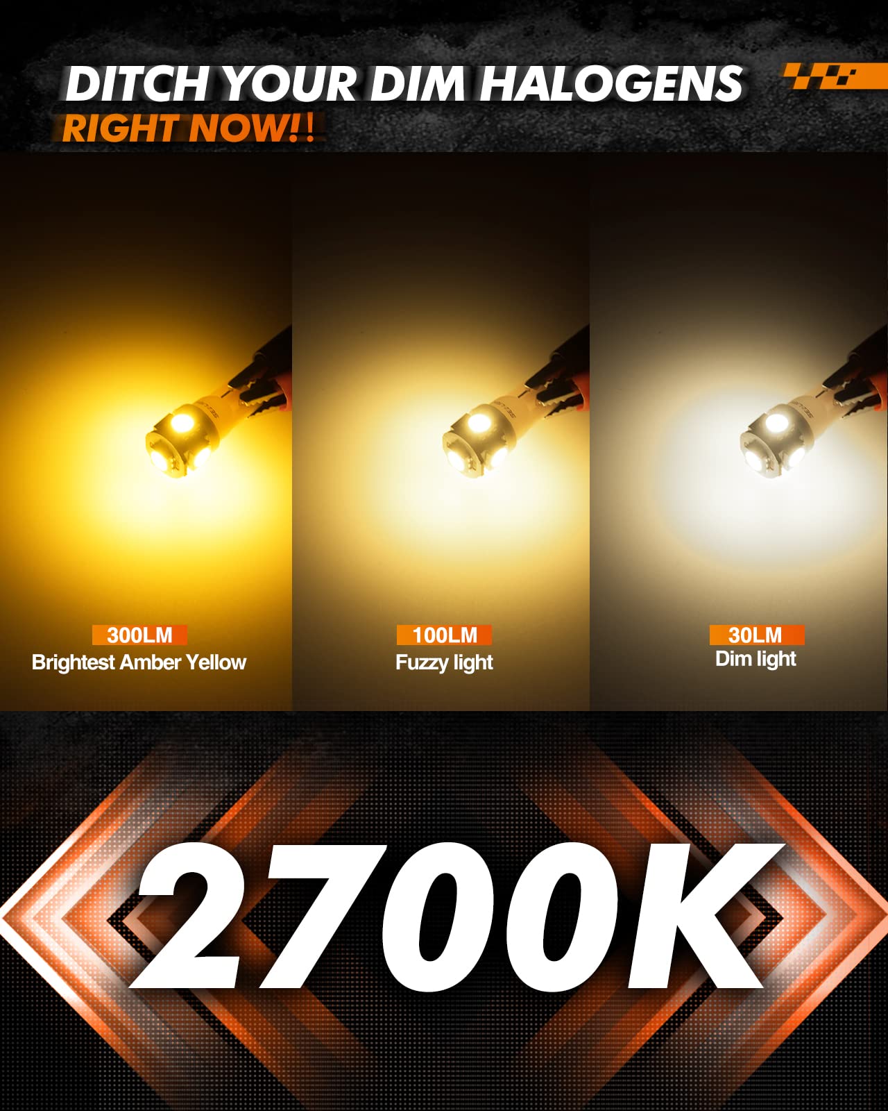 SEALIGHT 194 Amber 2000K trunk light brightens cargo space.