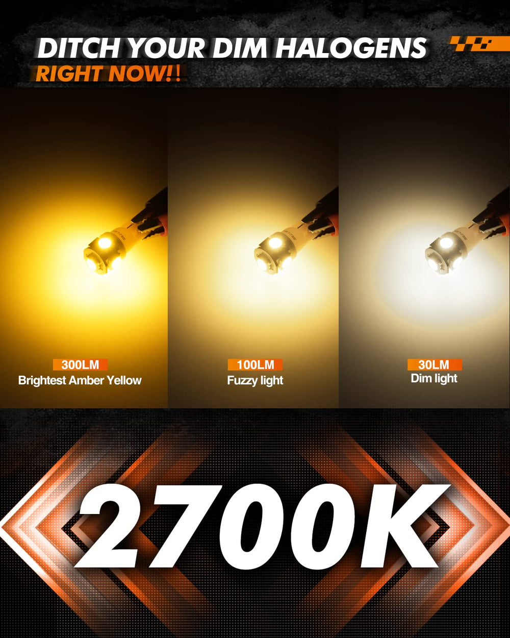 SEALIGHT 194 Amber 2000K trunk light brightens cargo space.