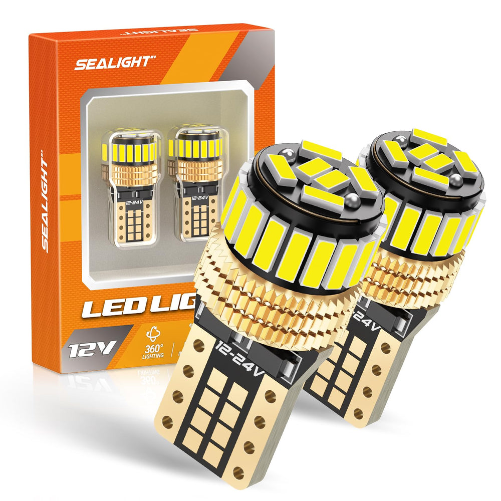 SEALIGHT 194 LED bulb packaging shows a two-pack for an easy lighting upgrade