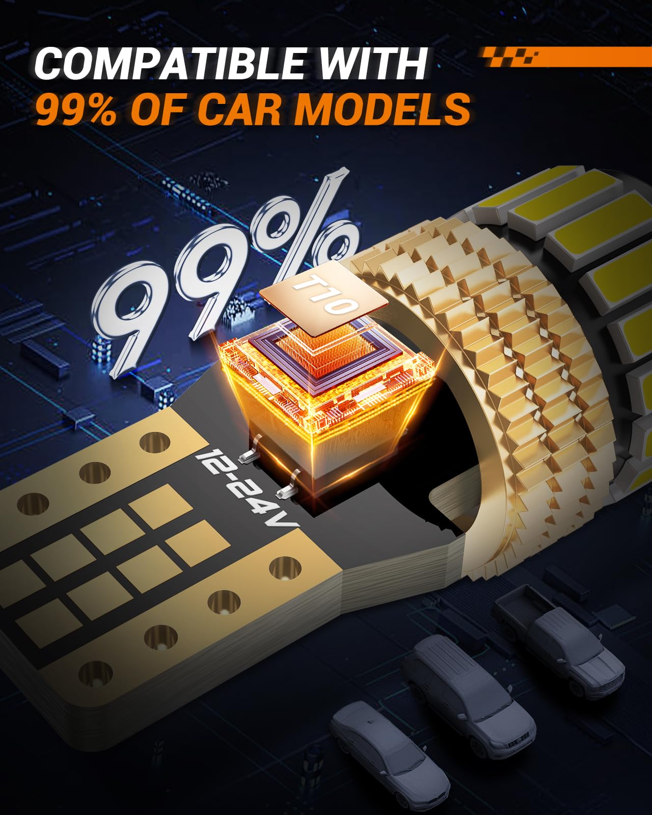 SEALIGHT 194 LED bulb for side-marker light boosts vehicle exterior cues.