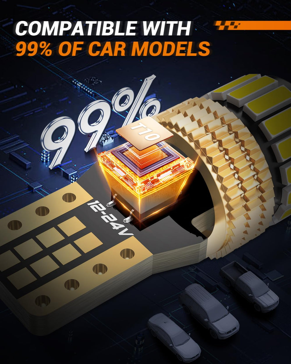 SEALIGHT 194 LED bulb for side-marker light boosts vehicle exterior cues.