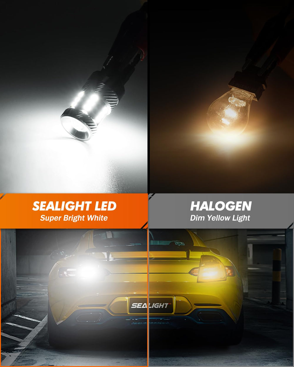 SEALIGHT 3157 LED bulb projector lens delivers focused 6000K white light