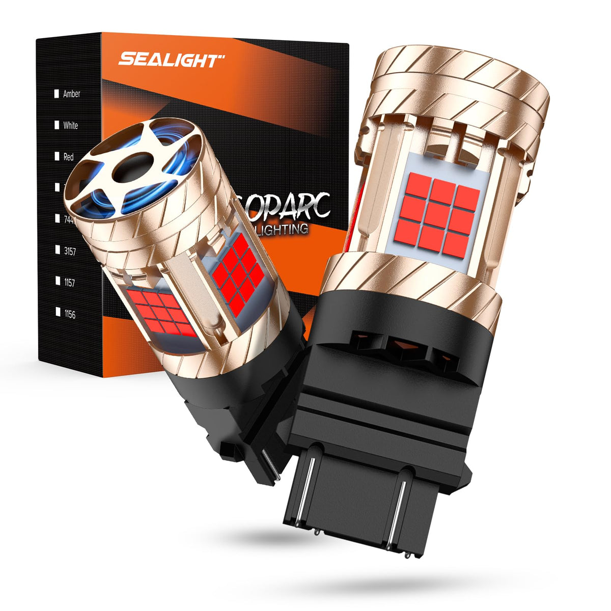 SEALIGHT 3157 red LED bulb brake light with high visibility