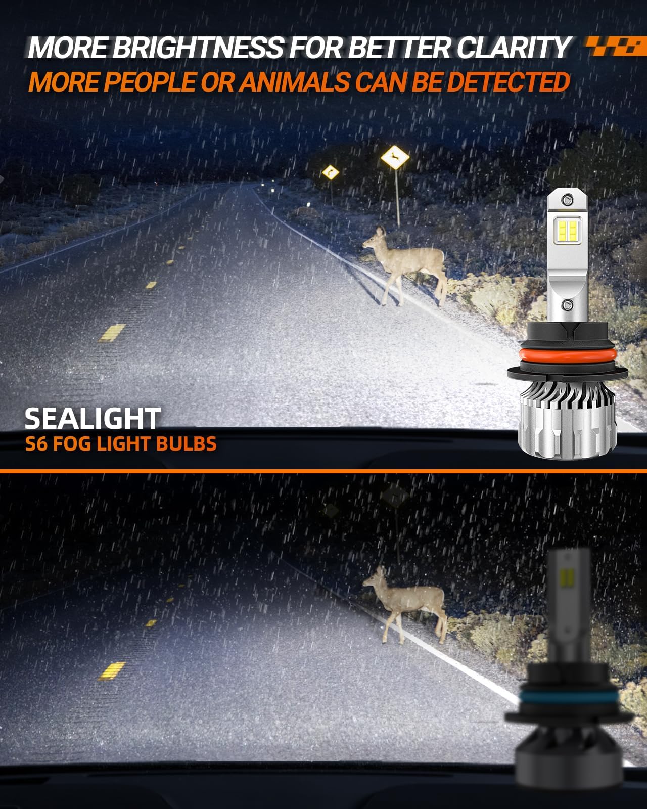 SEALIGHT 9004 fog light design provides even illumination.