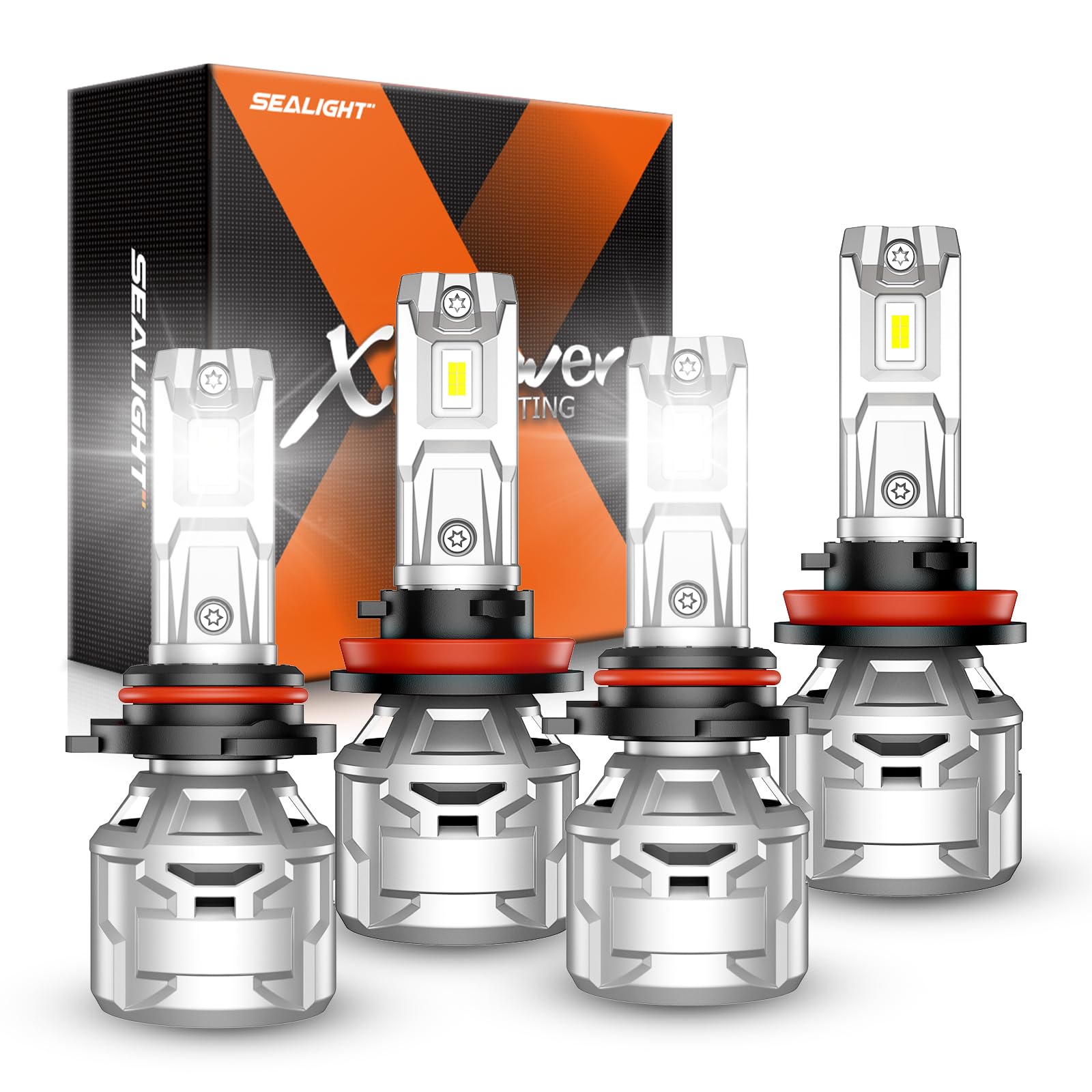 SEALIGHT 9005 H11 bulbs front view delivering powerful brightness for clearer night driving
