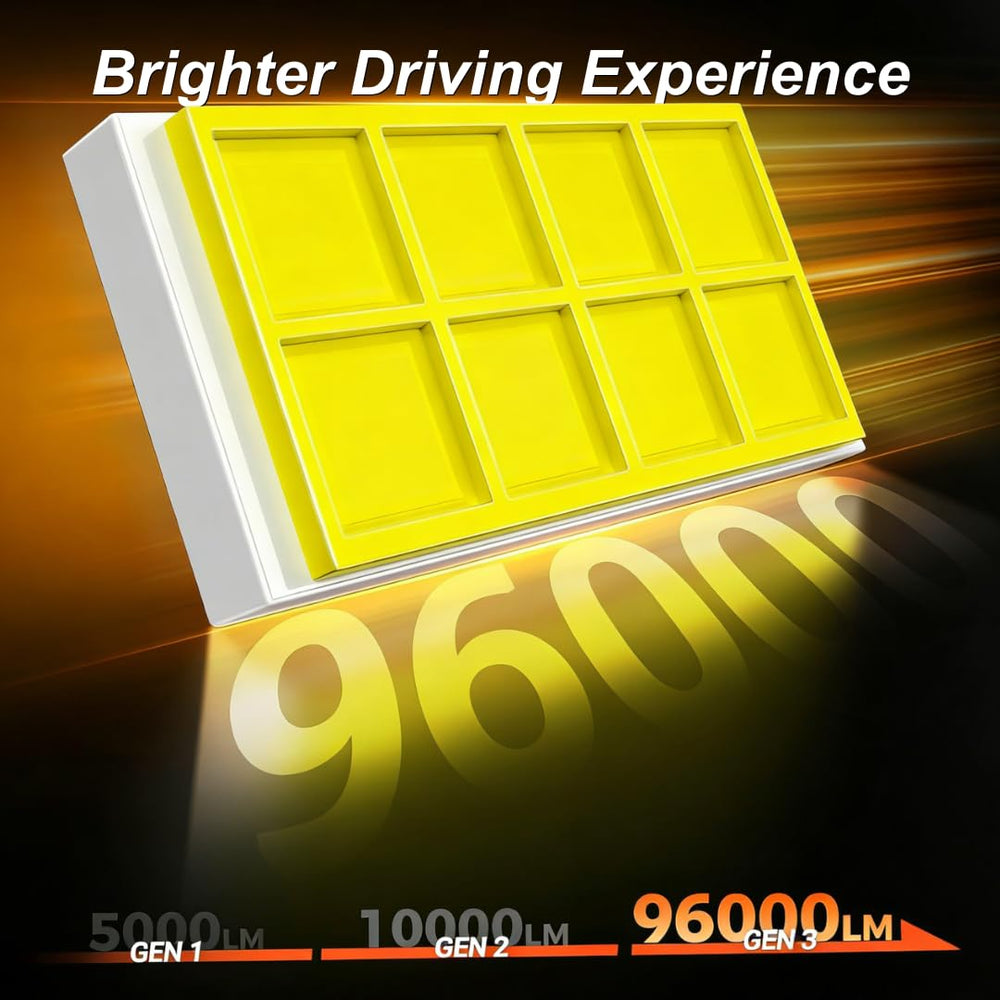 6500K SEALIGHT HB3 bulbs deliver crisp daylight-like visibility.