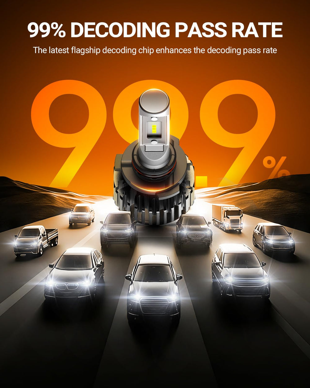 Wide and far-reaching light enhances road sign visibility