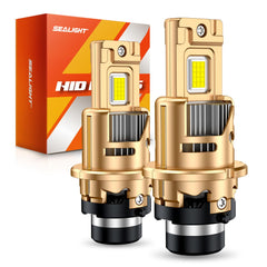 SEALIGHT D2S bulbs with 6500K cool white brighten roads clearly