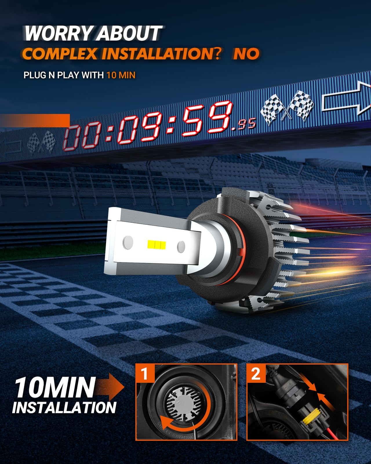 Fanless SEALIGHT bulbs operate quietly during nighttime use
