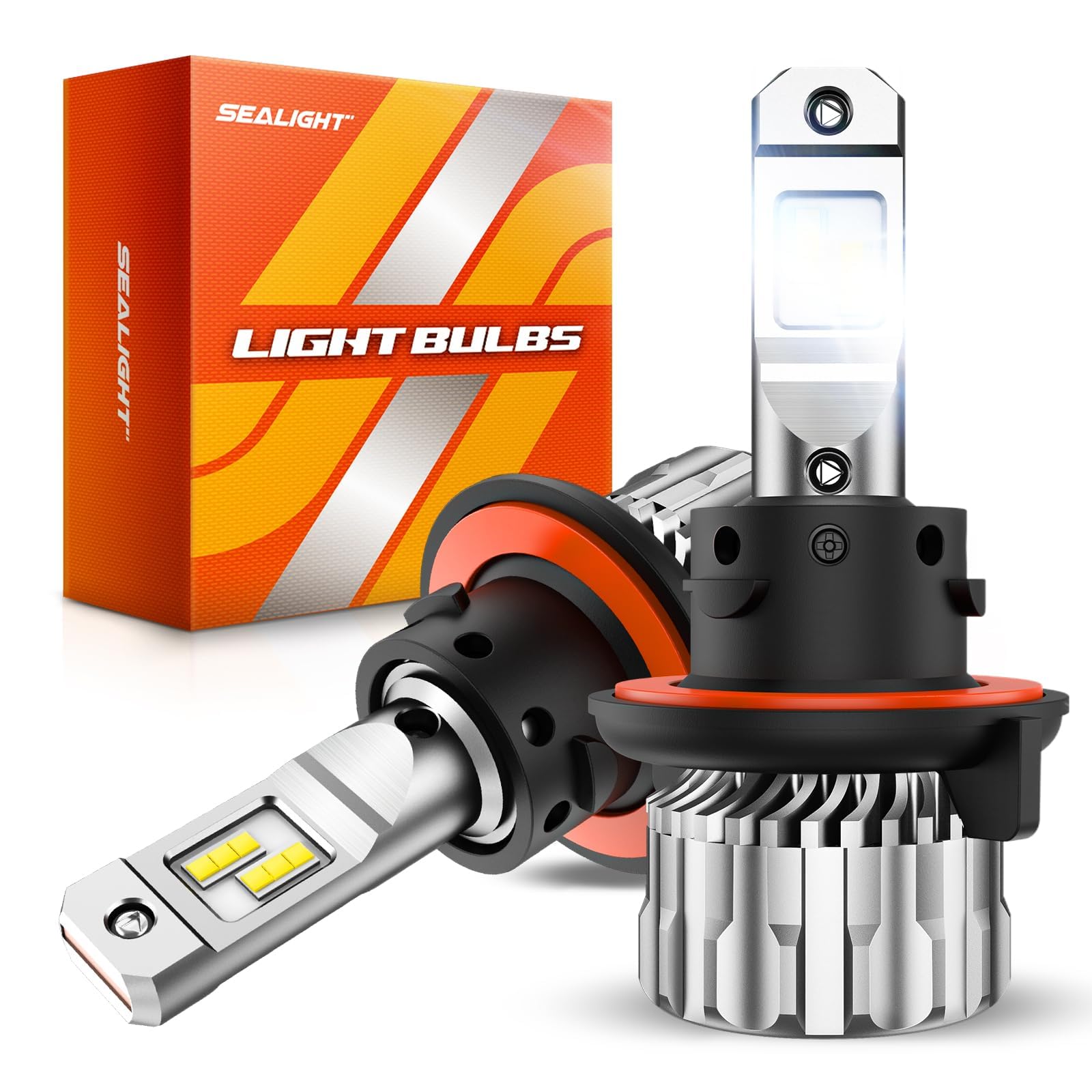 SEALIGHT H13 9008 light bulb delivers a 1 to 1 design for a clear, spot-free beam