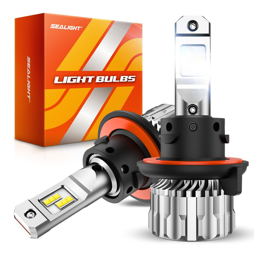 SEALIGHT H13 9008 light bulb delivers a 1 to 1 design for a clear, spot-free beam