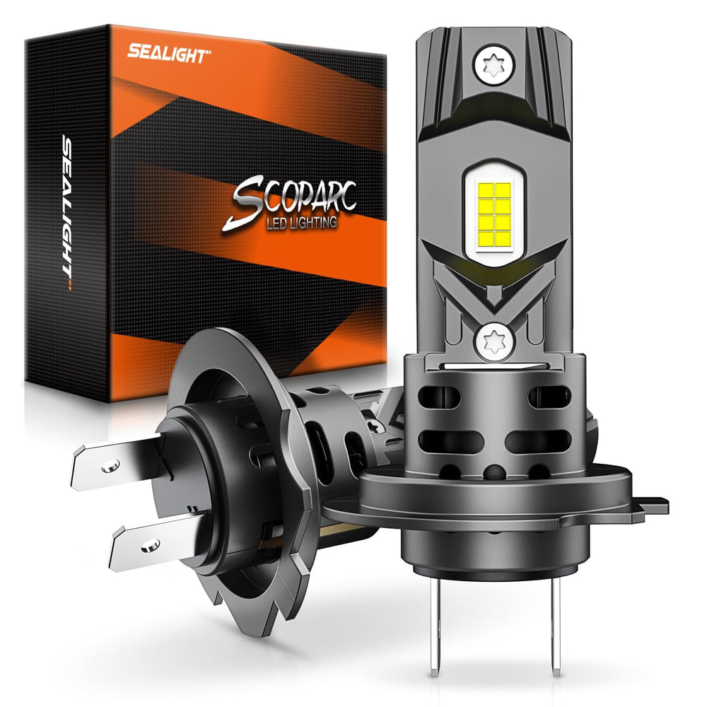SEALIGHT H7 fog bulbs delivering 60,000LM brightness for night visibility.