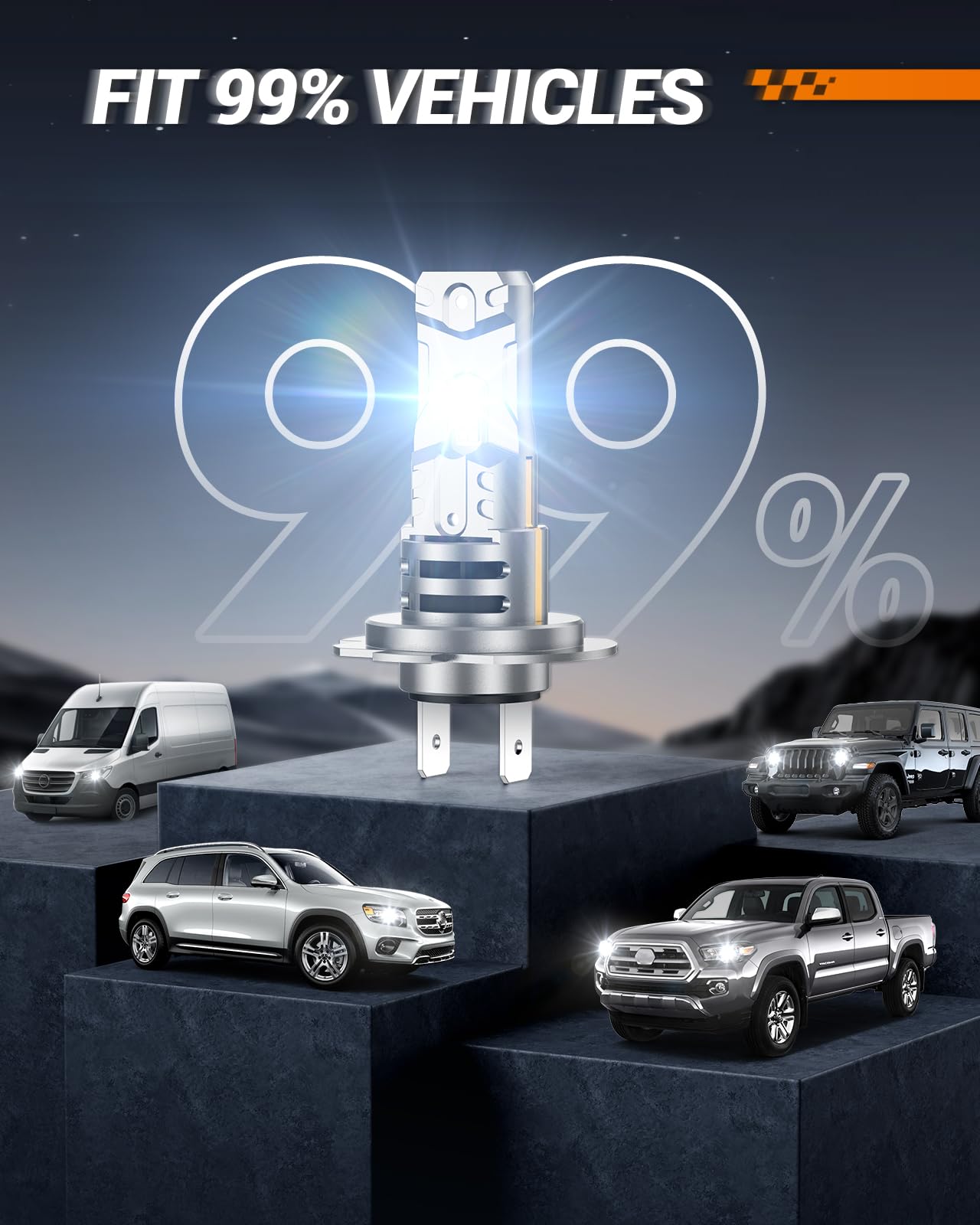 IP68 waterproof fog light design for rain or fog usage
