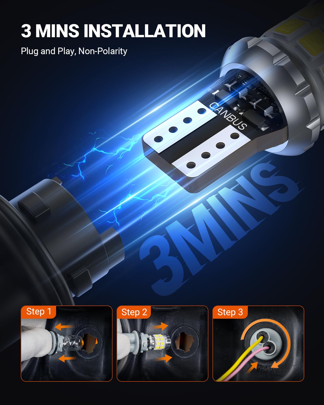 6500K cool white light enhances color contrast for safer maneuvering.