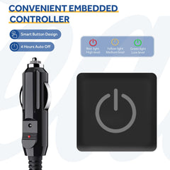 Sealy 12V heated car blanket with controller for easy temperature control
