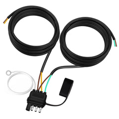 Seamaka 26ft 4-pin trailer harness with long-length wiring for RV and boat trailers.