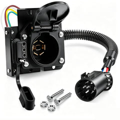 Seamaka 7-way trailer plug with dual-output for versatile towing use