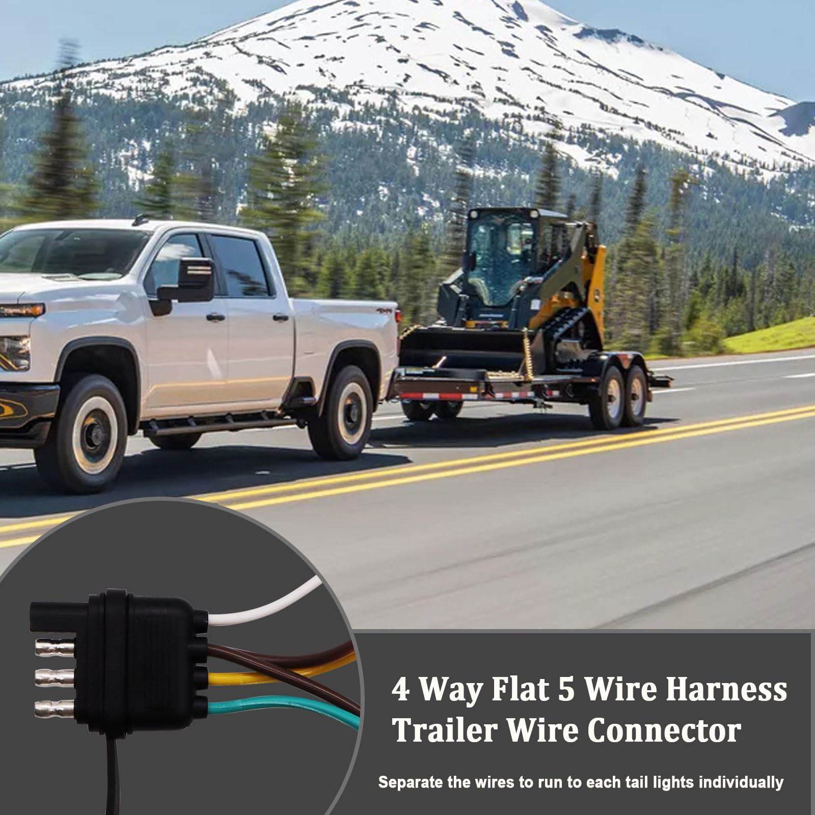 Seamaka color-coded 4-way flat plug simplifies wiring for taillights and signals.