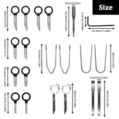 Seamaka steel tools set for durable, precise disassembly of radios and dashboards.