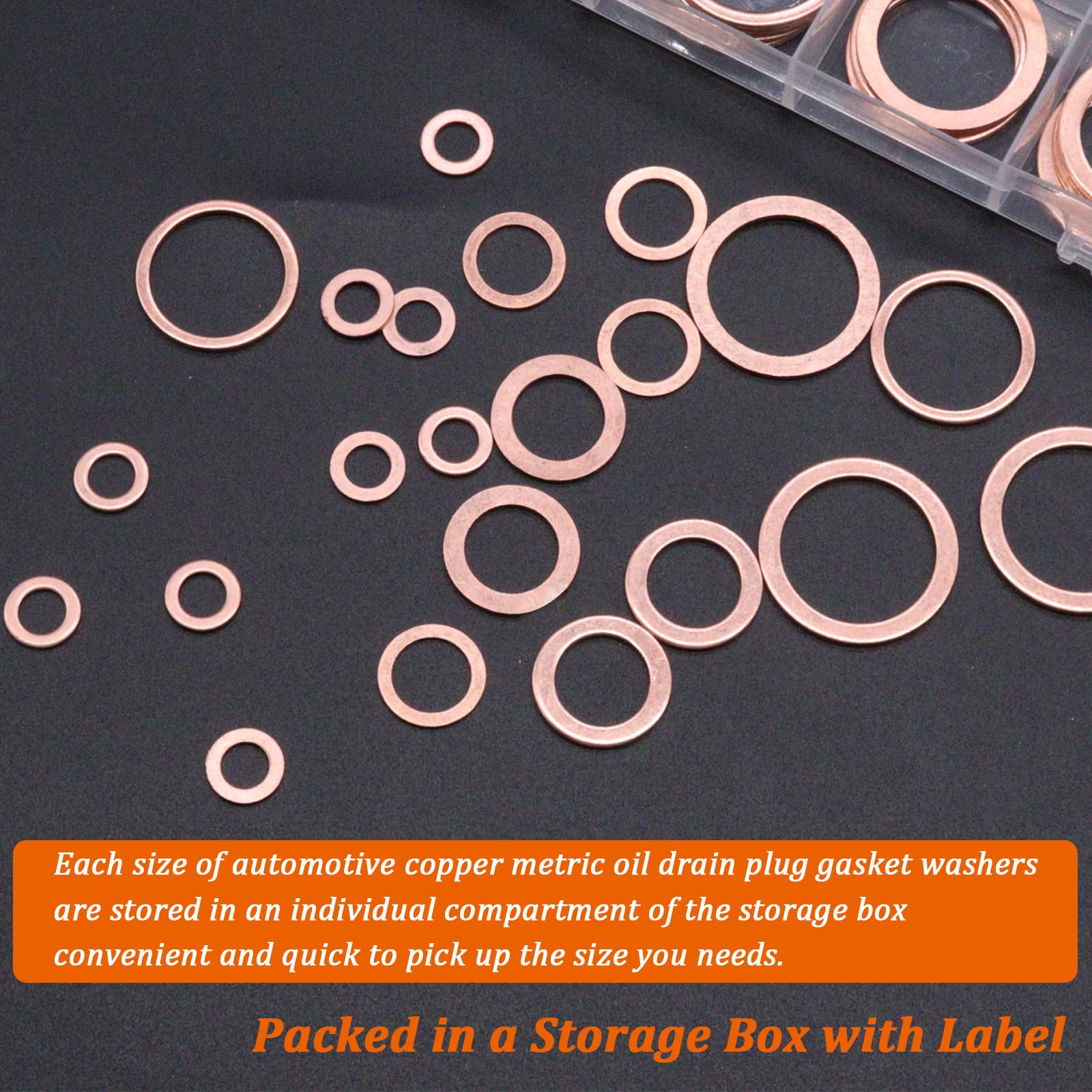 Seamaka copper washers suitable for automotive, electrical, and marine connections.