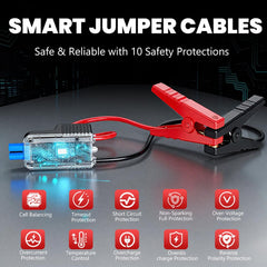 SEAMOUNT 2000A jump starter USB power bank keeps devices charged on road trips