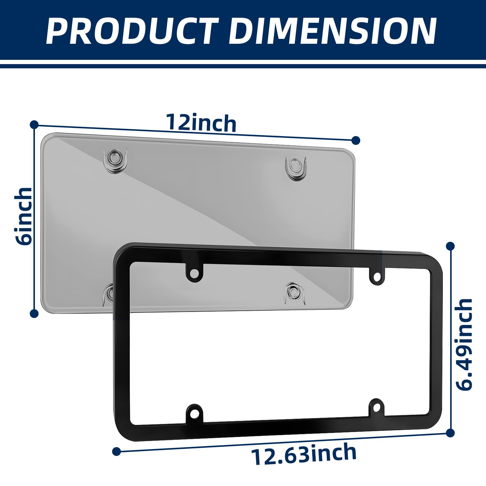 SEARART license plate cover installation process demonstrates quick, tool-free setup.