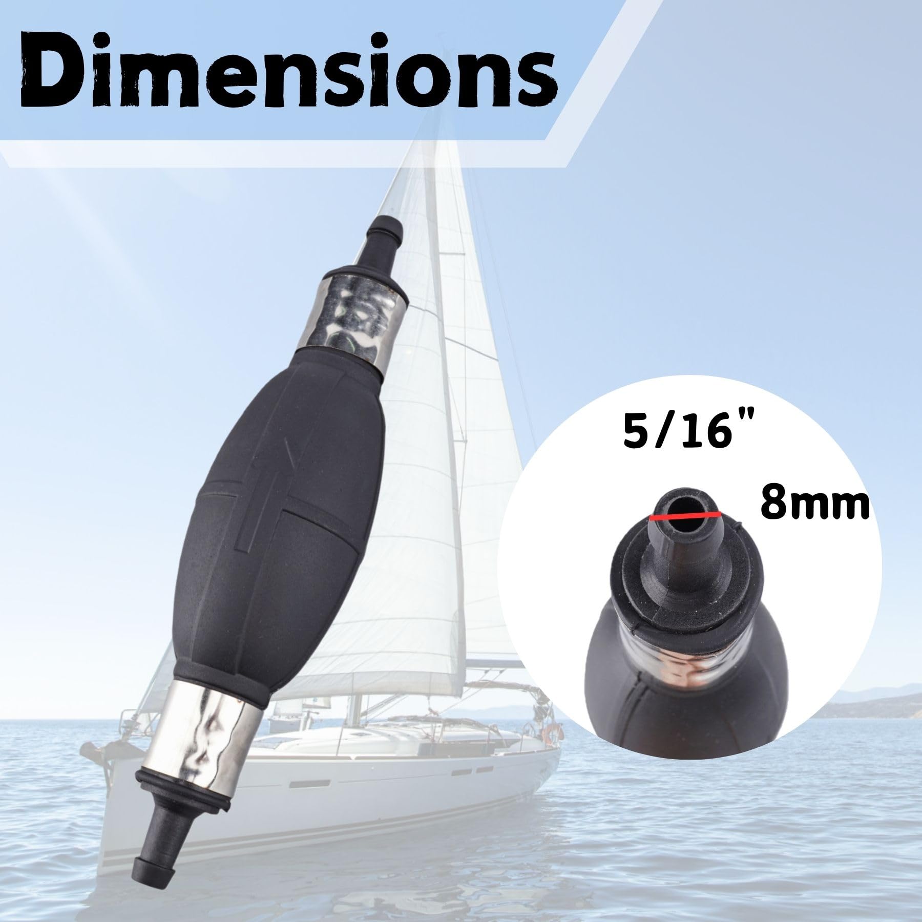 SeaSierra durable marine fuel line component resists cracking and heat.