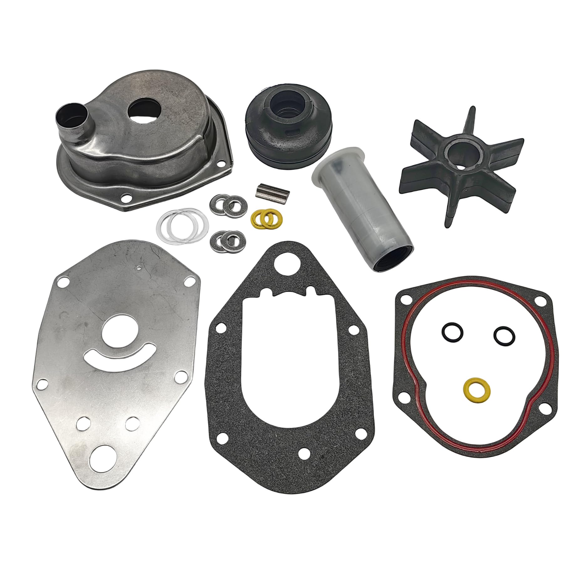 SeaSierra kit contents water-pump assembly for quick service.