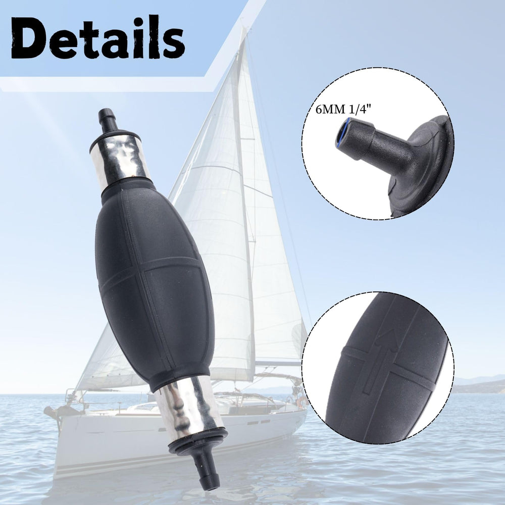 SeaSierra primer bulb in hand demonstrates portable use and quick priming action.