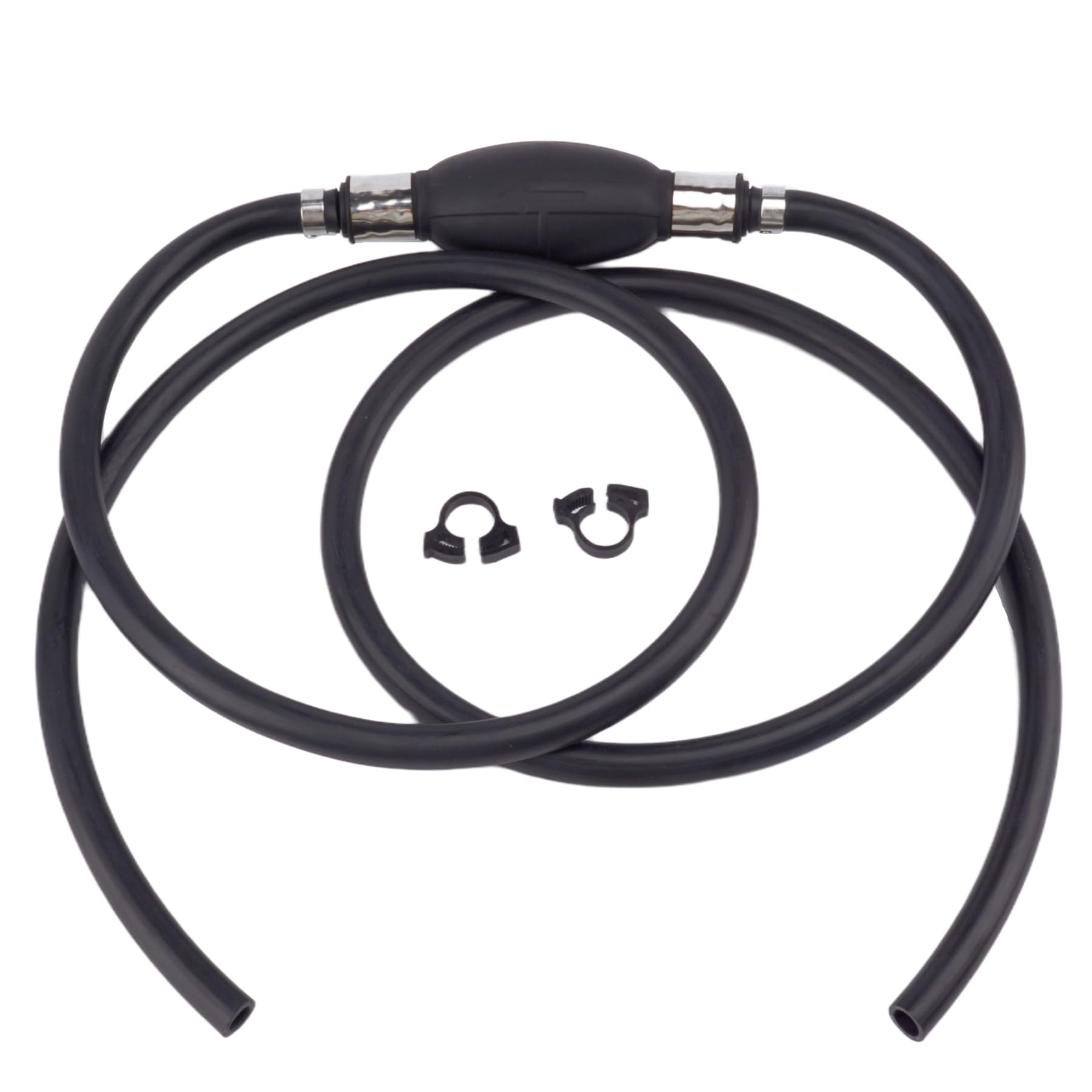 Steel hose clamps included for secure, durable seals.