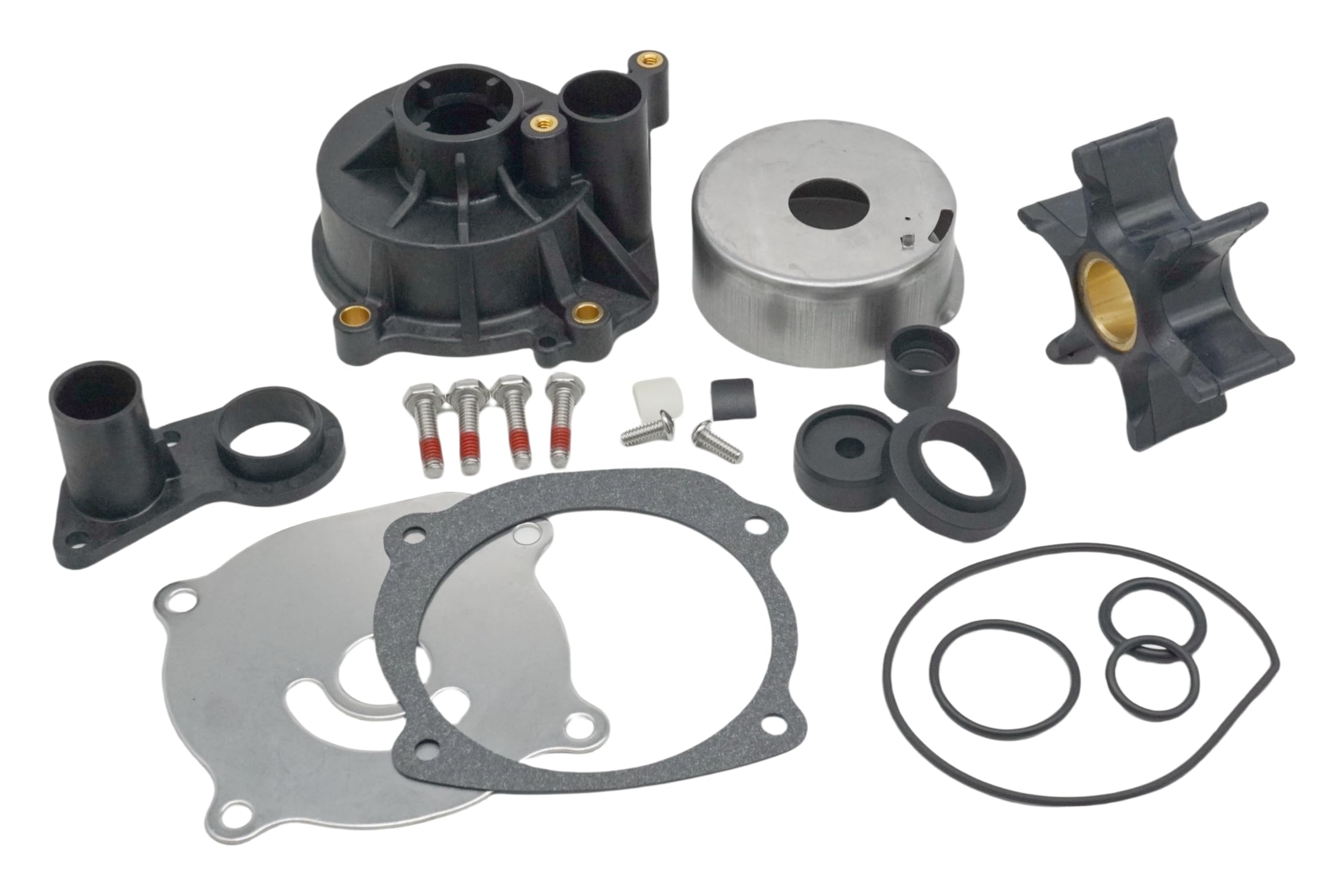 SeaSierra water pump kit contents for Johnson Evinrude, ideal for gearcase service.