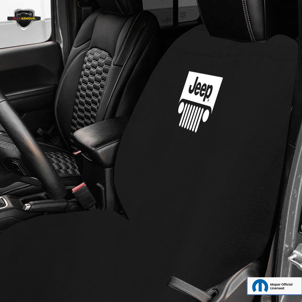 Seat Armour easy-slip design fits Jeep seats securely without straps.