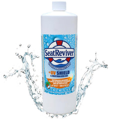 Seat Reviver bottle pour shows controlled dispensing for marine vinyl protection