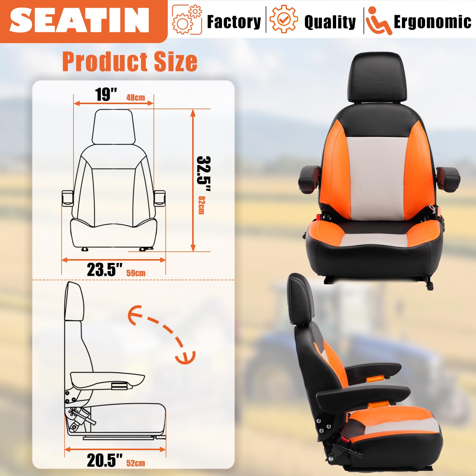 SEATIN adjustable mounting pattern fits multiple machines
