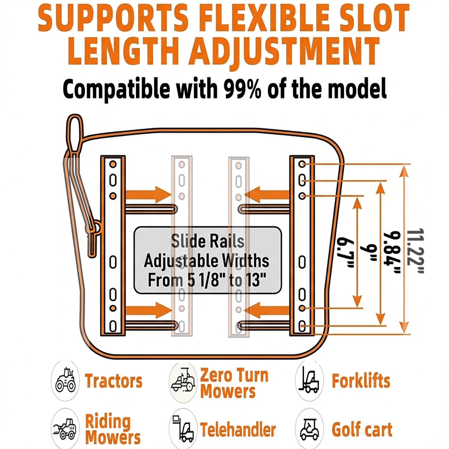 SEATIN safety belt included for secure operation on rugged terrain