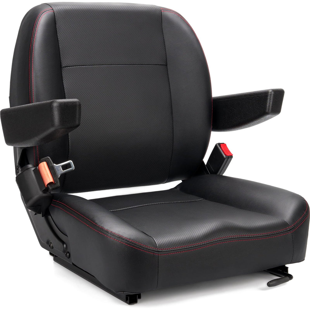 SEATIN universal forklift seat with armrest and belt for comfortable operation.