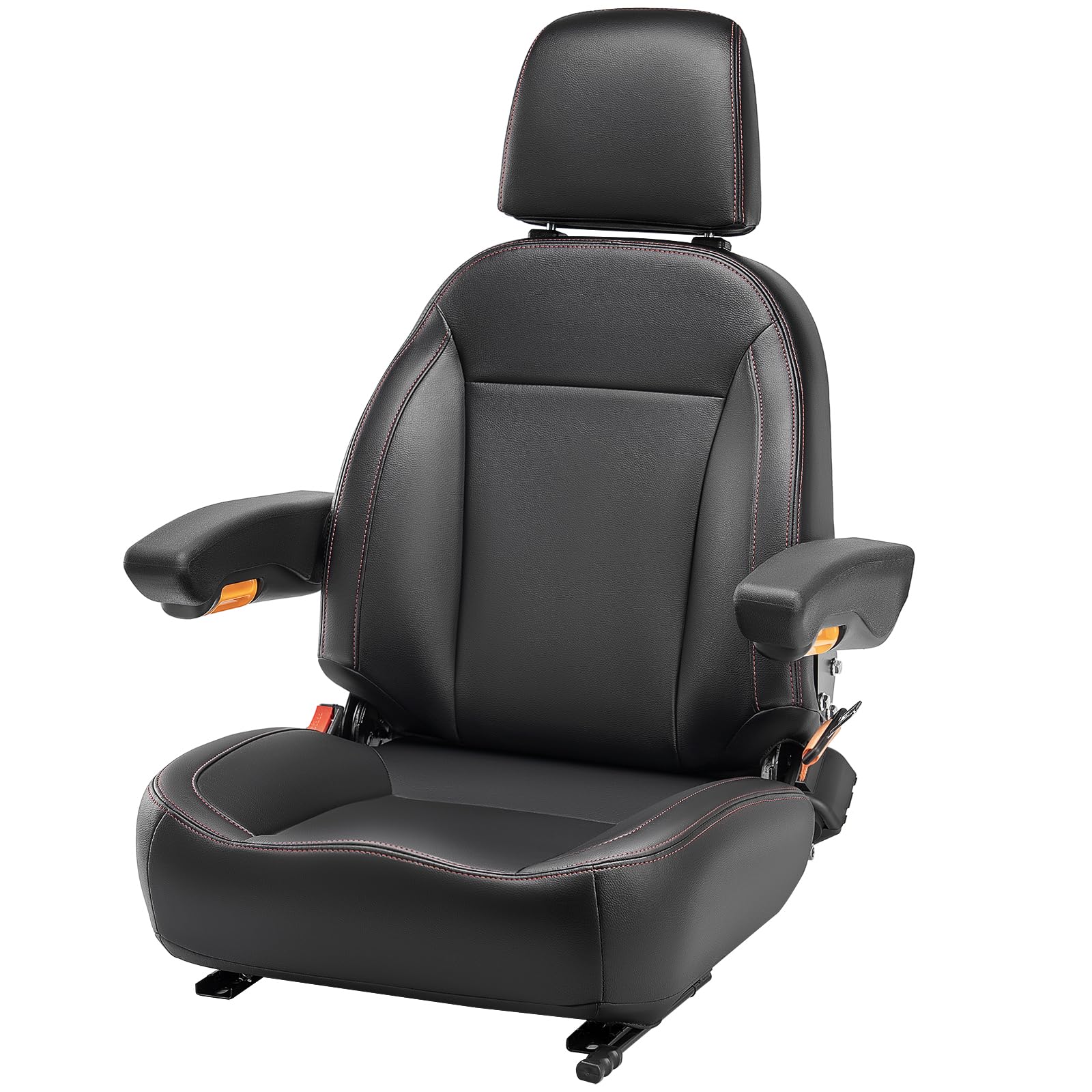 SEATIN universal tractor seat front view shows ergonomic contour for all-day comfort