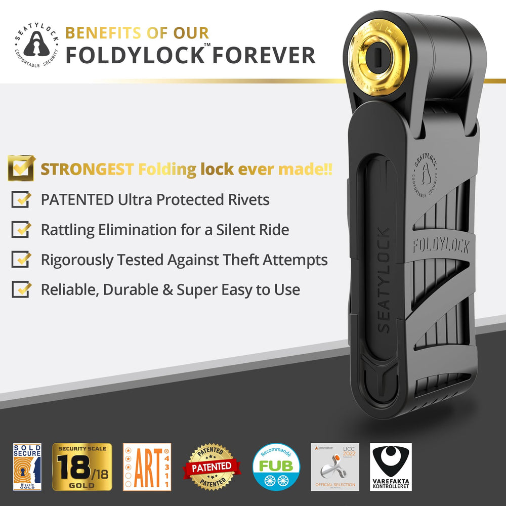 Seatylock FoldyLock Forever steel plates close-up, highlighting hardened steel for tough bike protection.