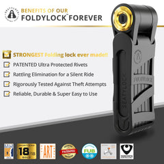 Seatylock FoldyLock Forever steel plates close-up, highlighting hardened steel for tough bike protection.