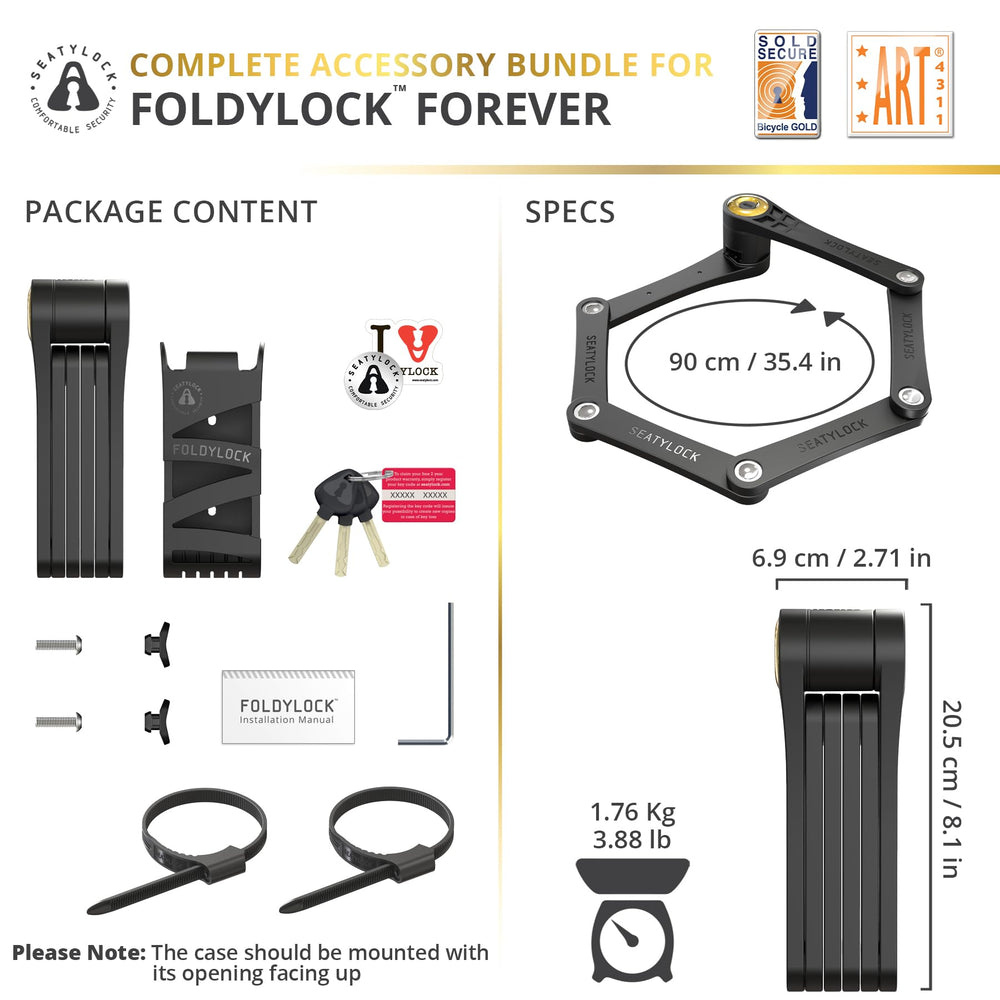 Seatylock FoldyLock Forever waterproof design, all-weather protection for city rides.